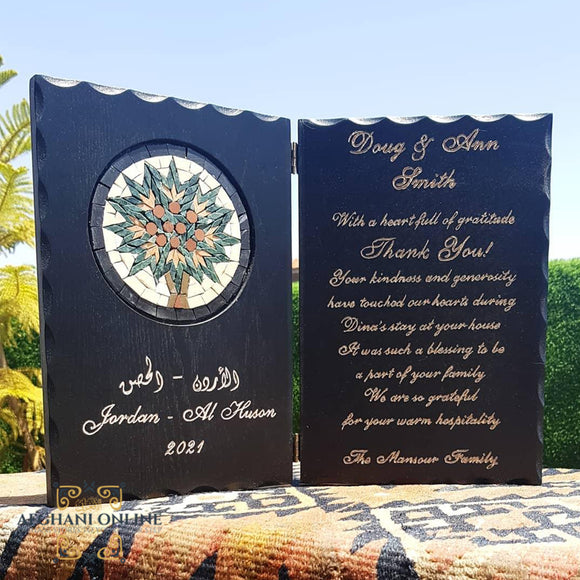 Plaque - award - crystal - tree of life - colleague gift - companies gifts and giveaways - engraving and printing - appreciation frame - Thank you gift - Trophies - afghani gifts - دروع تكريم