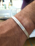 Silver bangle - silver with gold plated bangle - handmade engraving - afghani online - family bracelet - customized bangle - Ayat Al Kursi bracelet - Palestine Silver - Jordan gifts - gifts for her - USA silver - الافغاني - تفصيل اسوارة بانجل - بانجل حفر مع تلوين - هدايا فضة - فضة مطلي ذهب - اسوارة اية الكرسي - توصيل حول العالم