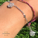 Silver charm bracelet, snow flake bracelet, zircons stones, 925 silver, afghani online, afghani Amman, اسوار فضة, اسوارة ثلج, اسوارة زركون, افغاني اونلاين