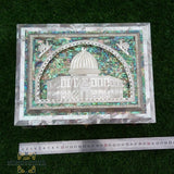 Dome of the rock - AlAqsa - Jerusalem - Mosque - made from mother of pearl - afghani -afghani online -  holyland - products - مصحف - قبة - الصخرة - صدف صناعة - يدوية - فلسطين - الأراضي المقدسة-