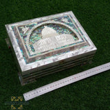 Dome of the rock - AlAqsa - Jerusalem - Mosque - made from mother of pearl - afghani -afghani online -  holyland - products - مصحف - قبة - الصخرة - صدف صناعة - يدوية - فلسطين - الأراضي المقدسة-