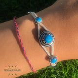 Silver bracelet, turquoise bracelet, gemstone, 925 silver, afghani online, afghani Amman, اسوار فضة, اسوارة فيروز, اسوارة شرقية, افغاني اونلاين