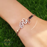 Arabic Name bracelet - silver customize - cubic zircon name bracelet - handmade silver - Afghani online - custom rose gold - Arabic personalized Name bracelet - UAE necklace - Jordan Necklace - Dubai Jewelry - personalized jewelry bracelet  - USA custom Jewelry - اسوارة اسم - اسوارة قضة تفصيل بالعربي - تفصيل اسم فضة مطلي ذهب - أحرف مع زركون - الافغاني