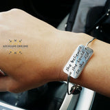 Personalized silver bracelet - handmade - hand engraving - she believed she could - bracelet for her - Pure silver - Afghani online - custom bracelet - Afghani Amman -  الافغاني - تفصيل اسوارة - اسوارة فضة -هدايا يدوية