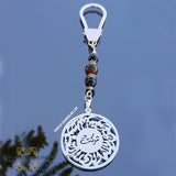 Arabic keychain with gemstones for protection - personalized Islamic key chain with name - Sterling Silver car key ring - Dubai gifts - USA Islamic gifts - custom silver - Afghani - Jordan gifts - Allah is the best to guard - مدالية مفتاح سيارة فضة - أستودعتك الله - هدايا السعودية - هدايا قطر - هدايا الكويت - هدايا الامارات - الافغاني اونلاين - هدية سيارة أستودعك الله الذي لا تضيع ودائعه