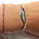 Palestine silver bracelet colored - Palestinian bracelet - Palestinian gift - Palestine map with enamel - map of Palestine - afghani Jordan - afghani Palestine - خارطة فلسطين اسوارة - اسوارة فلسطين فضة مع مينا - الافغاني - الاردن و فلسطين - هدايا فلسطين