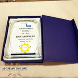 Crystal gift - plaque award - trophy - engraving - printing - Jordan crystal - companies gifts UAE crystal - farewell gifts Doha Gifts - appreciation gift - Afghani online - دروع كرستال - درع تكريم  - هدايا شكر و تقدير - الافغاني - هدايا شركات