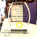 Crystal gift - plaque award - trophy - engraving - printing - Jordan crystal - companies gifts UAE crystal - farewell gifts Doha Gifts - appreciation gift - Afghani online - دروع كرستال - درع تكريم  - هدايا شكر و تقدير - الافغاني - هدايا شركات