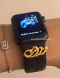 Apple watch Arabic Name - silver custom apple watch charms - apple watch band accessories - Razan name - handmade silver - Afghani online - customized apple watch name custom pin - Arabic Name personalized - UAE apple watch - Jordan apple watch name - Dubai Jewelry - name for watches - USA Apple custom Jewelry -   اسم رزان - أبل ساعة اسم - اسم تفصيل للساعة - تفصيل اسم فضة مطلي ذهب - بار أبل وتش - الافغاني