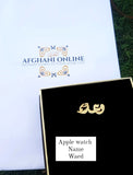 Apple watch Arabic Name - silver custom apple watch charms - apple watch band accessories - waed name - handmade silver - Afghani online - customized apple watch name custom pin - Arabic Name personalized - UAE apple watch - Jordan apple watch name - Dubai Jewelry - name for watches - USA Apple custom Jewelry -   اسم وعد - أبل ساعة اسم - اسم تفصيل للساعة - تفصيل اسم فضة مطلي ذهب - بار أبل وتش - الافغاني