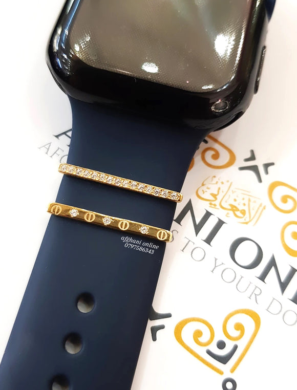 Cartier Apple watch charms - watch band accessories - cubic zirconia bar - Best jewelry in Amman Jordan - classy jewels - silver 925 jewelry - gold jewelry in Dubai