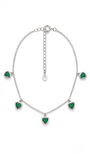 Heart Charm Anklet — Sterling Silver