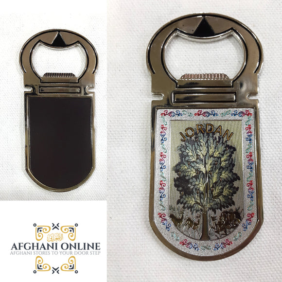tree of life magnet and bottle opener, metal, afghani online, Jordan