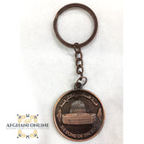 Key chain from Jerusalem, Dome of the Rock, bronze color, Aqsa Mosque, afghani online