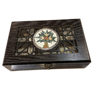 tea box, mosaic, tree of life, Jordan, Accessories box, afghani online, arabesque