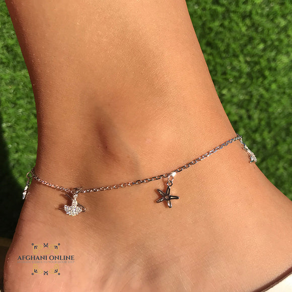 Silver Stars anklet   خلخال نجوم فضة