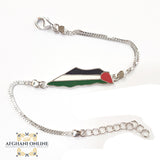 Palestine silver bracelet colored - Palestinian bracelet - Palestinian gift - Palestine map with enamel - map of Palestine - afghani Jordan - afghani Palestine - خارطة فلسطين اسوارة - اسوارة فلسطين فضة مع مينا - الافغاني - الاردن و فلسطين - هدايا فلسطين   