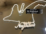 Personalized name necklace - Custom name necklace - Custom Jewelry - Custom  Necklace - Personalized Name - Customized Gift for Her - Arabic Name Necklace - silver customize - Nagham necklace - handmade silver - afghani online - Jordan silver - USA custom Jewelry - سنسال اسم نغم - سنسال تفصيل - تفصيل اسم فضة - الافغاني 