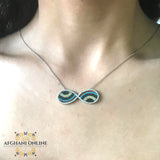 infinity necklace - Silver necklace - cubic zircon - women silver necklace - sparkle pendant - afghani online - Jordan necklaces - الافغاني - سنسال فضة - سناسيل للبنات - تعليقة حجر زركون