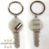 Jordanian key chain with Petra and map of Jordan in key shape, afghani online