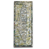 Map of Palestine, Jerusalem, mother of pearl, afghani online