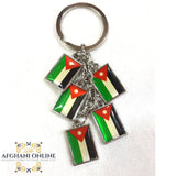 flag of Jordan, metal, Key Chain. afghani online