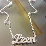 Personalized name necklace - Custom name necklace - Custom Jewelry - Custom  Necklace - Personalized Name - Customized Gift for Her - Arabic Name Necklace - silver customize - Leen necklace - handmade silver - afghani online - Jordan silver - USA custom Jewelry - سنسال اسم لين - سنسال تفصيل - تفصيل اسم فضة - الافغاني 