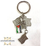 flag of Jordan, metal, Key Chain. afghani online
