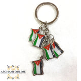 flag of Jordan, metal, Key Chain. afghani online