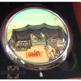 Pocket mirror, Bedouin tent, two sides, Jordan, afghani online