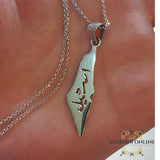 Palestine map with name customized - Sterling silver Palestine map necklace - Palestine gift necklace - afghani online - Jerusalem souvenirs - personalized name necklace - Palestine Silver - Jordan gifts - USA silver - الافغاني - تفصيل اسم مع خريطة فلسطين - سنسال اسم - هدايا فضة - توصيل حول العالم