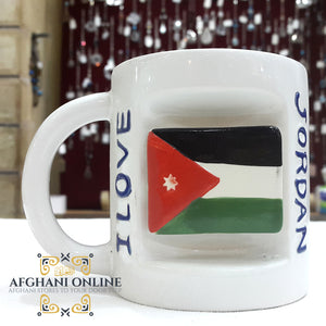  Jordanian mug in ceramic, 3D work at afghani online only.