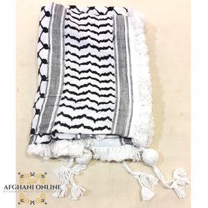 Palestinian keffiyeh - kufiya  - Arabic scarf from Palestine - كُوفِيَّة‎ kufīyah - also known in Arabic as a ghutrah - غُترَة - shemagh - شُمَاغ - hattah - حَطَّة - in Persian as a chafiyeh چفیه - is a traditional Middle Eastern headdress - Amman Jordan souvenirs - Afghani online - shop from Palestine - حطة فلسطينية - شماغ فلسطيني 