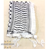 Palestinian keffiyeh - kufiya  - Arabic scarf from Palestine - كُوفِيَّة‎ kufīyah - also known in Arabic as a ghutrah - غُترَة - shemagh - شُمَاغ - hattah - حَطَّة - in Persian as a chafiyeh چفیه - is a traditional Middle Eastern headdress - Amman Jordan souvenirs - Afghani online - shop from Palestine - حطة فلسطينية - شماغ فلسطيني 