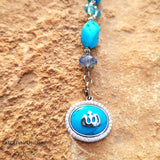 Car key chain silver customized decoration - chain accessories - car charm key - car key holder - luxury car pendant - car key holder Arabic Quran verse - Automotive gift - silver key-chain - handmade - Afghani online - Name of Allah - Turquoise gemstone - car holder - custom car key holder - هدايا الأردن - مدالية سيارة اسم الله جل جلاله مع احجار فيروز - شذر - مداليات مفتاح سيارة فضة - الافغاني - هدايا الاردن - فضة يدوي - هدايا فلسطين