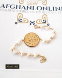 Gold 18k disc name bracelet with pearls - custom cuff bracelet - silver with gold plated personalized bracelet - Trendy jewelry - Afghani online - customized gift for her - treding bracelet - Arabic trendy jewelry - Silver 925 - Gold trendy jewelry - Jordan gifts - gifts for her - USA silver - الافغاني - اسوارة ذهب عيار 18 - تفصيل اسوارة مع لؤلؤ زراعي - اسم تفصيل ذهب مع فضة - حفر اسم بالخط العربي - هدايا فضة - اسوارة ترند - توصيل حول العالم