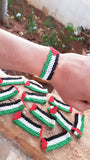 Palestine flag beaded bracelet ( 12 pieces )