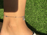 Silver anklet, 925 silver anklet, rhodium anklet, afghani online, afghani Amman, afghani Jordan, silver balls anklet, خلخال فضة, الافغاني عمان