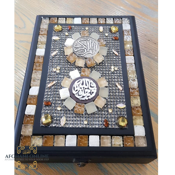 Holy Quran box bronze - مصحف برونزي مع صندوق برونزي صناعةسورية-صناعات يدوية -