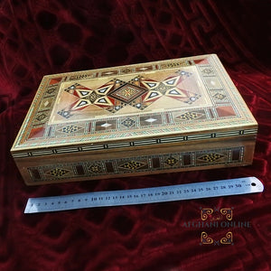 Mosaic box -  handmade -  Damascus mosaic - Jordan - Afghani -  alafghani Amman -  afghani online -  صندوق موزاييك