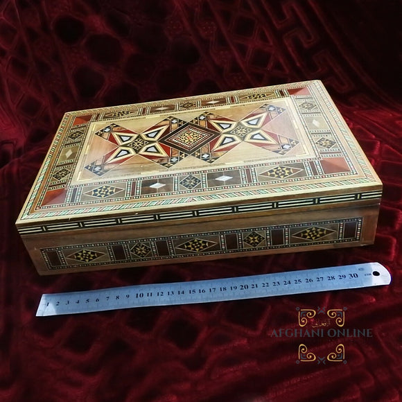 Mosaic box -  handmade -  Damascus mosaic - Jordan - Afghani -  alafghani Amman -  afghani online -  صندوق موزاييك