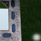 Persian Silver mirror frame inlaid with enamel - arabic calligraphy - afghani online - afghani Jordan - arab history -  oriental gift  -  برواز مرآة فضة مطعم بالمينا و الخط العربي - الافغاني