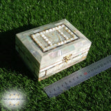 Mother of pearl - box - Holy Land - Jerusalem  - afghani online - صندوق مجوهرات صدف - صناعة يدوية 