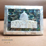 Holy Quran in mother of pearl - made in Jerusalem handmade mother of pearl Dome of the rock box - afghani online - Afghani Palestine - Jordan - مصحف مع صندوق صدف قبة الصخرة - مصحف فلسطين - مصحف صناعة فلسطينية - الأفغاني 