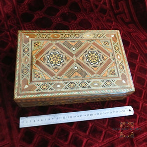 Mosaic box - handmade - Damascus mosaic - Jordan - Afghani - alafghani Amman - afghani online - صندوق موزاييك