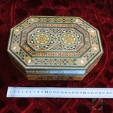 Mosaic box - handmade - Damascus mosaic - Jordan - Afghani - alafghani Amman - afghani online - صندوق موزاييك