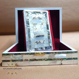 Holy Quran in mother of pearl - made in Jerusalem handmade mother of pearl Dome of the rock box - afghani online - Afghani Palestine - Jordan - مصحف مع صندوق صدف قبة الصخرة - مصحف فلسطين - مصحف صناعة فلسطينية - الأفغاني 