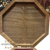Mosaic box octagonal, handmade, Damascus mosaic, Jordan, Afghani, alafghani Amman, afghani online, صندوق موزاييك