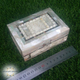 Mother of pearl - box - Holy Land - Jerusalem  - afghani online - صندوق مجوهرات صدف - صناعة يدوية 