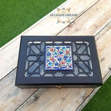 arabesque box - Palestine souvenirs - oriental box - wooden handicrafts - accessories box - Jordan gifts - Ajamic - Afghani online, handmade - Arabian box - ceramic - embroidery منتجات شرقية يدوية - تطريز فلسطيني - هدايا الأردن - هدايا فلسطين -الافغاني